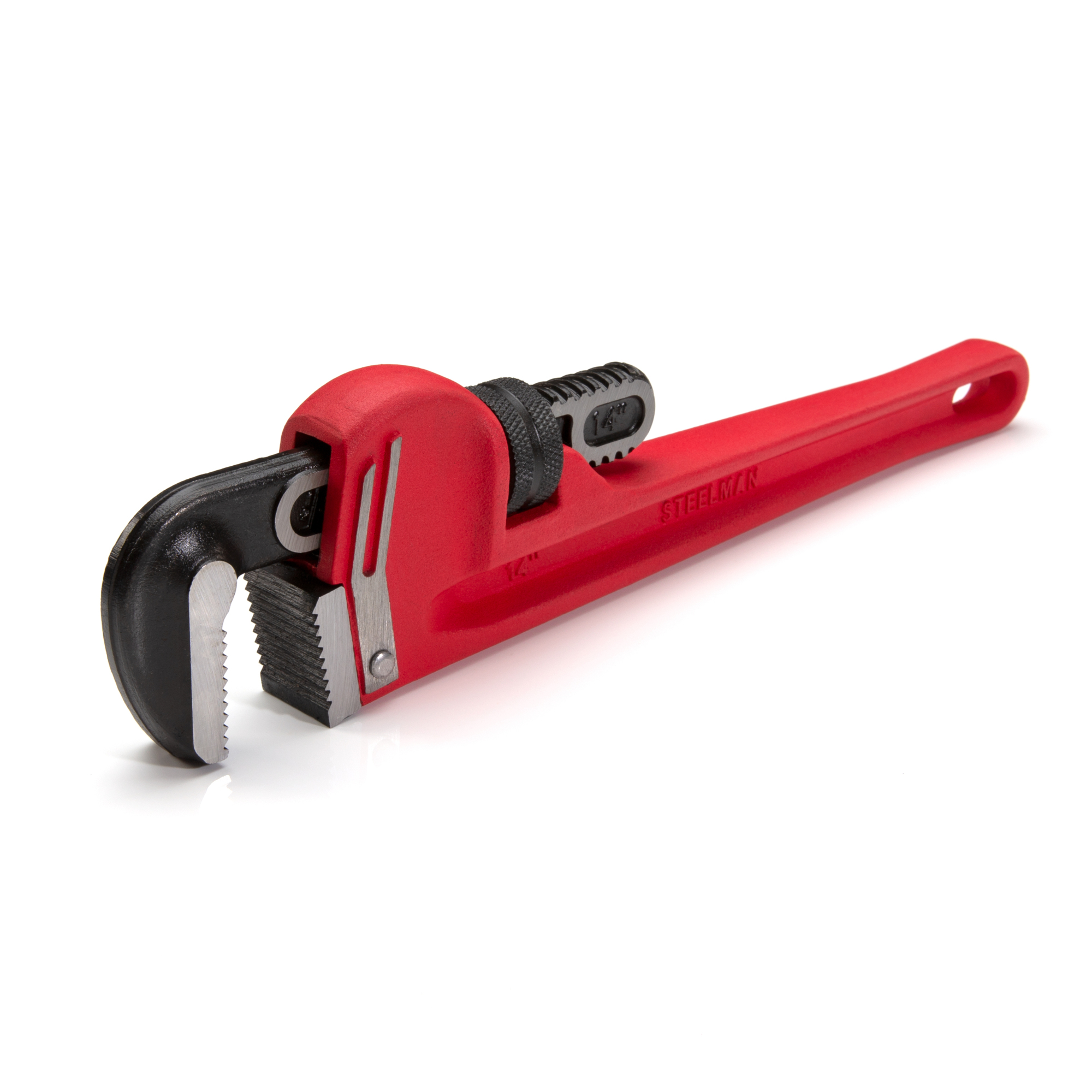 STEELMAN 14-Inch Heavy-Duty Cast Iron Straight Handle Pipe Wrench, Model# 60882